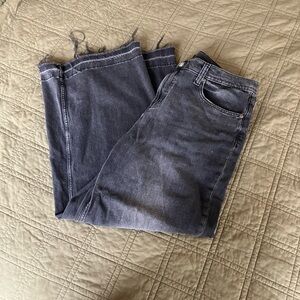 GAP Women's Wide Leg Jeans in Washed Black, soft cotton